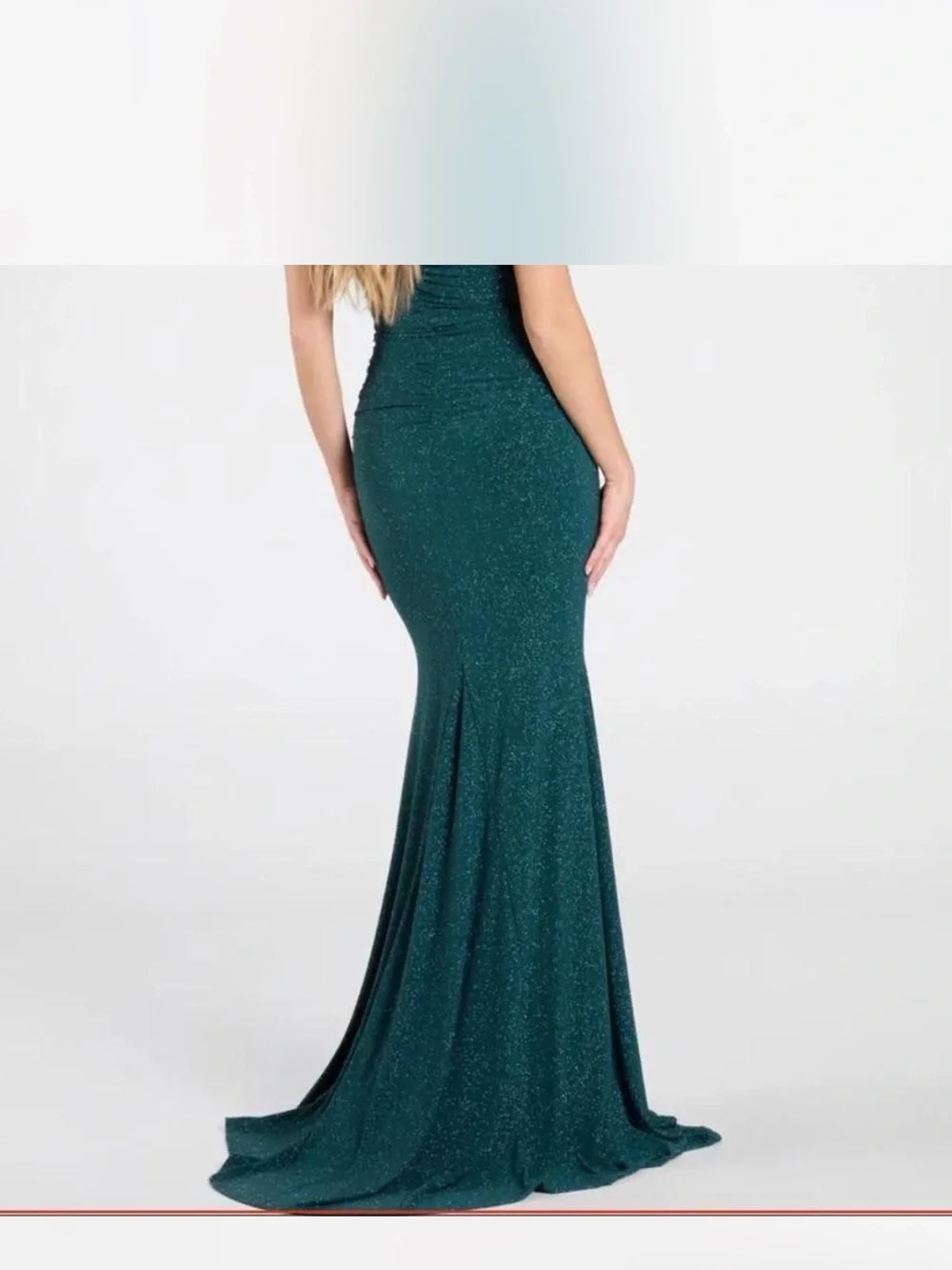 Navy Blue Glitter Maxi Dress with Mermaid Silhouette